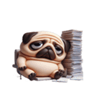 パグ犬の崩壊スタンプ大集合,（個別スタンプ：16）