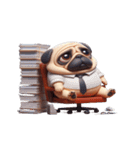 パグ犬の崩壊スタンプ大集合,（個別スタンプ：17）