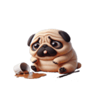 パグ犬の崩壊スタンプ大集合,（個別スタンプ：18）