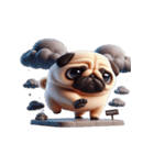 パグ犬の崩壊スタンプ大集合,（個別スタンプ：19）
