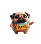 パグ犬の崩壊スタンプ大集合,（個別スタンプ：20）