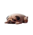 パグ犬の崩壊スタンプ大集合,（個別スタンプ：24）