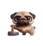 パグ犬の崩壊スタンプ大集合,（個別スタンプ：32）