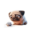 パグのとぼけたかわいい名言,（個別スタンプ：1）