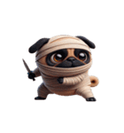 パグのとぼけたかわいい名言,（個別スタンプ：4）