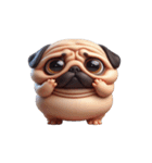 パグのとぼけたかわいい名言,（個別スタンプ：8）