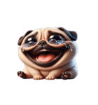 パグのとぼけたかわいい名言,（個別スタンプ：12）