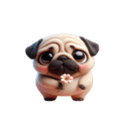 パグのとぼけたかわいい名言,（個別スタンプ：16）