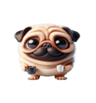 パグのとぼけたかわいい名言,（個別スタンプ：17）