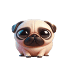 パグのとぼけたかわいい名言,（個別スタンプ：18）