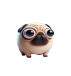 パグのとぼけたかわいい名言,（個別スタンプ：19）