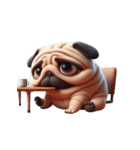 パグのとぼけたかわいい名言,（個別スタンプ：21）