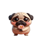 パグのとぼけたかわいい名言,（個別スタンプ：23）