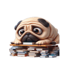 パグのとぼけたかわいい名言,（個別スタンプ：28）