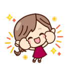 【秋冬】ず～っと使える♡ナチュラルガール（個別スタンプ：8）