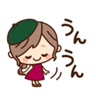 【秋冬】ず～っと使える♡ナチュラルガール（個別スタンプ：28）
