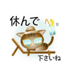 色々な猫13-1 短毛-立ち耳-キジトラ（個別スタンプ：13）