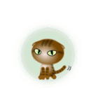 色々な猫13-2 短毛-垂れ耳-キジトラ（個別スタンプ：37）