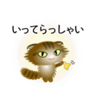 色々な猫13-4 長毛-垂れ耳-キジトラ（個別スタンプ：15）