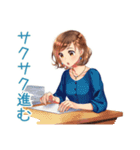 大人のお姉さん★華麗な休日出勤（個別スタンプ：13）