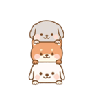 [アレンジ用]かさなる犬（個別スタンプ：1）