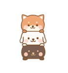 [アレンジ用]かさなる犬（個別スタンプ：3）
