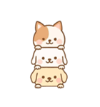 [アレンジ用]かさなる犬（個別スタンプ：4）