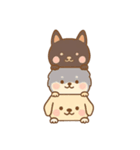 [アレンジ用]かさなる犬（個別スタンプ：5）