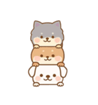 [アレンジ用]かさなる犬（個別スタンプ：6）