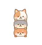 [アレンジ用]かさなる犬（個別スタンプ：9）