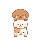 [アレンジ用]かさなる犬（個別スタンプ：11）