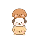 [アレンジ用]かさなる犬（個別スタンプ：14）