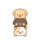 [アレンジ用]かさなる犬（個別スタンプ：15）