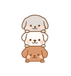 [アレンジ用]かさなる犬（個別スタンプ：16）