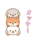 [オッケー専用]かさなる犬（個別スタンプ：1）