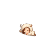 もふもふ羊♡表情豊かな毎日スタンプ（個別スタンプ：4）