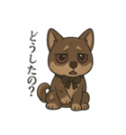 病みかわ柴犬の日常/挨拶/返答（個別スタンプ：34）