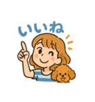 トイプードルと仲良しの日常会話スタンプ（個別スタンプ：5）