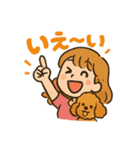 トイプードルと仲良しの日常会話スタンプ（個別スタンプ：6）