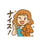 トイプードルと仲良しの日常会話スタンプ（個別スタンプ：22）