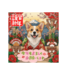 ワンコちゃんのお祝い＆ごあいさつ（個別スタンプ：36）