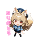元気いっぱい！犬のおまわりさん（個別スタンプ：4）