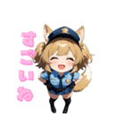 元気いっぱい！犬のおまわりさん（個別スタンプ：19）