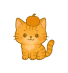 茶トラ猫のハロウィーンスタンプ（個別スタンプ：1）