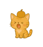 茶トラ猫のハロウィーンスタンプ（個別スタンプ：8）