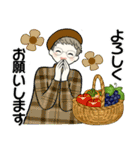 シニアちゃんの秋冬コーデほっこりスタンプ（個別スタンプ：4）