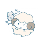 ふわふわひつじちゃんスタンプ（個別スタンプ：34）