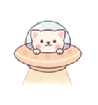 [アレンジ用]宇宙犬UFOで襲来（個別スタンプ：12）
