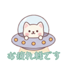 [お疲れ様です専用]宇宙犬UFOで襲来（個別スタンプ：5）