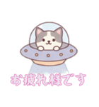 [お疲れ様です専用]宇宙犬UFOで襲来（個別スタンプ：9）